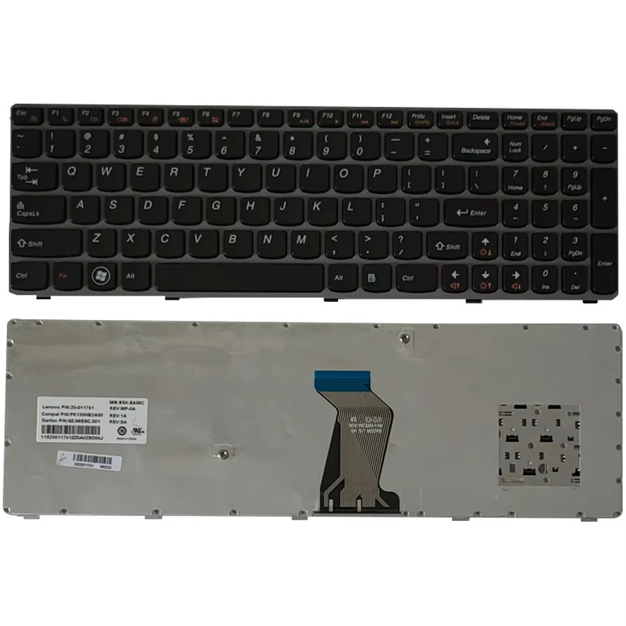 Picture of New 6406 For Lenovo Y570 Y570N Y570NT Y570P Y570I US Language Backlit Laptop Keyboard FRU25011741 NSK- BA0SC