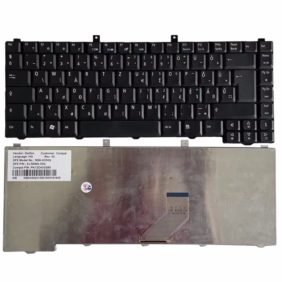 Picture of Oraginal New Hungary Language For Acer Aspire 3100 3600 5100 5600 Black Laptop Keyboard PK13ZHUO02B0