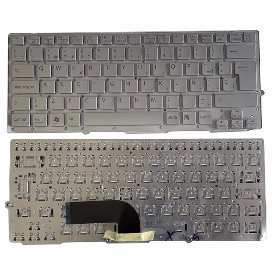 Picture of Original New For Sony VPC-SB Spanish Language Silver laptop keyboard PN148949671