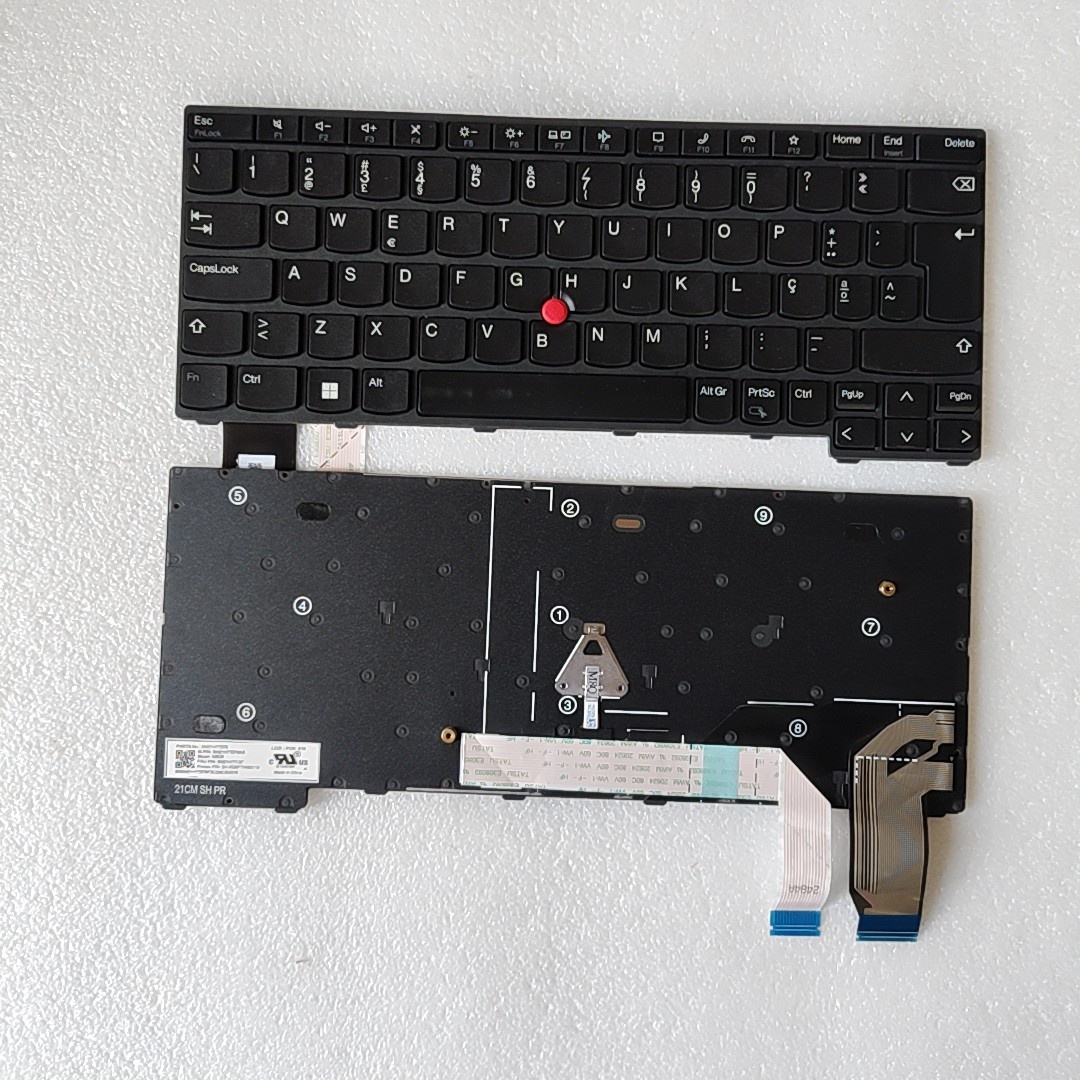 Picture of Original New PO Language For Lenovo Thinkpad X13 Gen1 Black Laptop Keyboard 2H-AD6PTW60112  FRU P/N:5N21H77137 D819