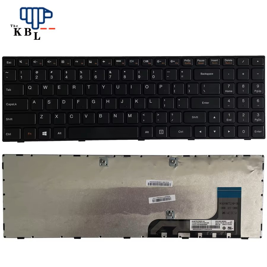 Picture of Original 4864 New US Language For Lenovo 100-15 100-15IBY 100-15IB Black Side Cable Laptop Keyboard PK131ER1A00 3PE442