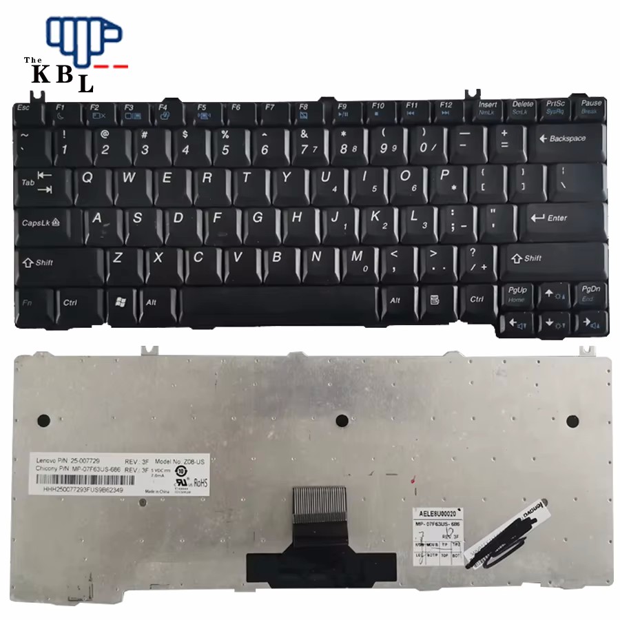 Picture of Original New for Lenovo Ideapad  E43 US Language Black laptop keyboard 25-007729 MP-07F63US-686