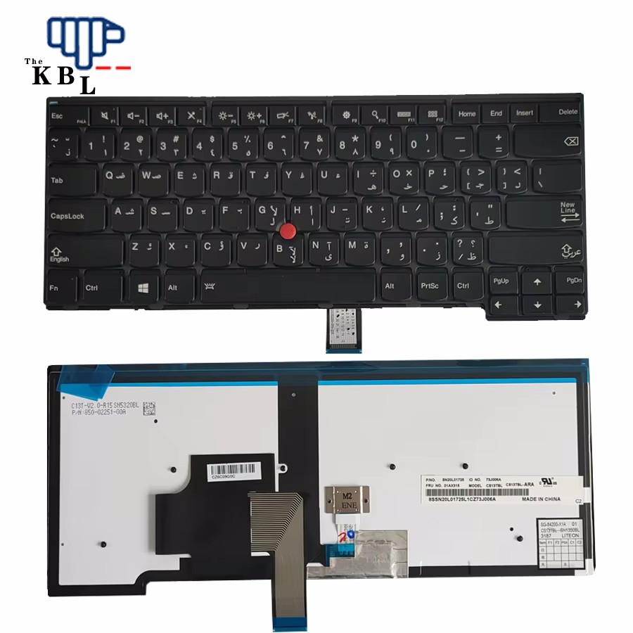Picture of Original New Arabic Language For Lenovo Thinkpad E431E440 T431 T440 T440P T440S T450 T460 L450  Backlit Laptop Keyboard 01AX315 CS13TBL