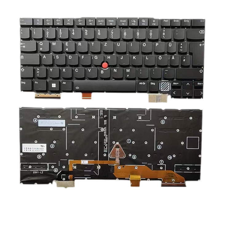 Picture of Original New Germany Language For Lenovo Thinkpad X1 Carbon gen12 2024 Black Backlit Laptop Keyboard SG-A3420-2DA SN3B02B00 D720 