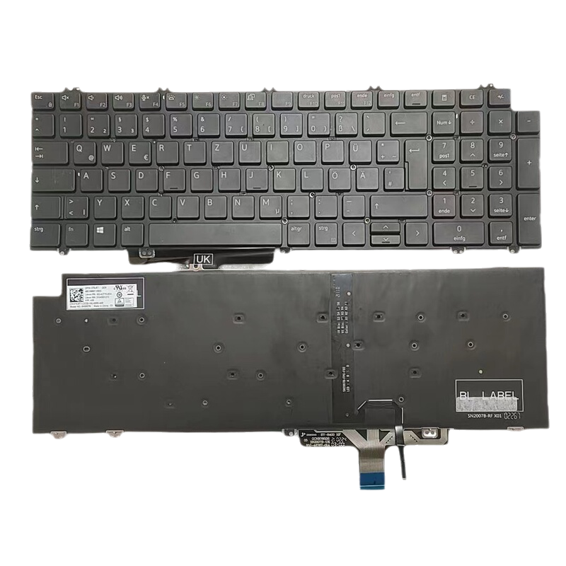 Picture of Oraginal New Germany Language for Dell Precision 7750 7550 Laptop Backlit Keyboard SG-B2770-2DA SN2007B DPN0T9J6T A749