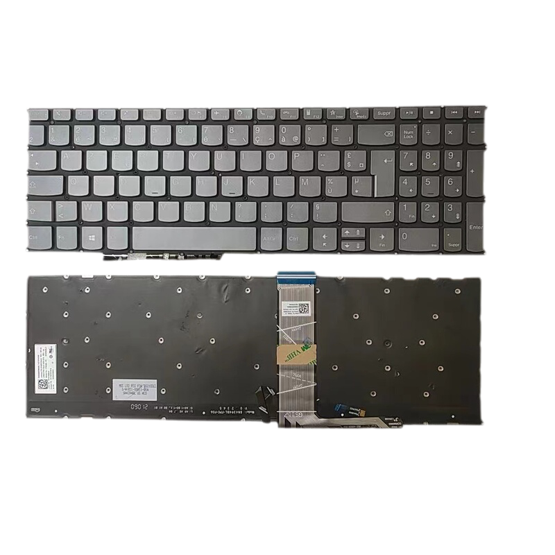 Picture of Original New French Language For Lenovo Xiaoxin Air-15 Gray Backlit Laptop Keyboard SG-1870-2FA SN4394BL3 PK131SC3B19 A315