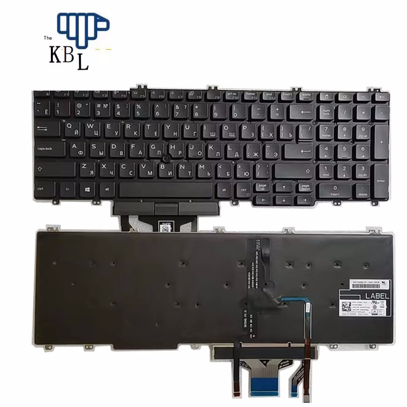 Picture of Original New Russian US Layout For Dell Latitude 5500 5501 5510 5511 Backlit Laptop Keyboard SG-97710-XAA   PK132VX3B06  TDH6227