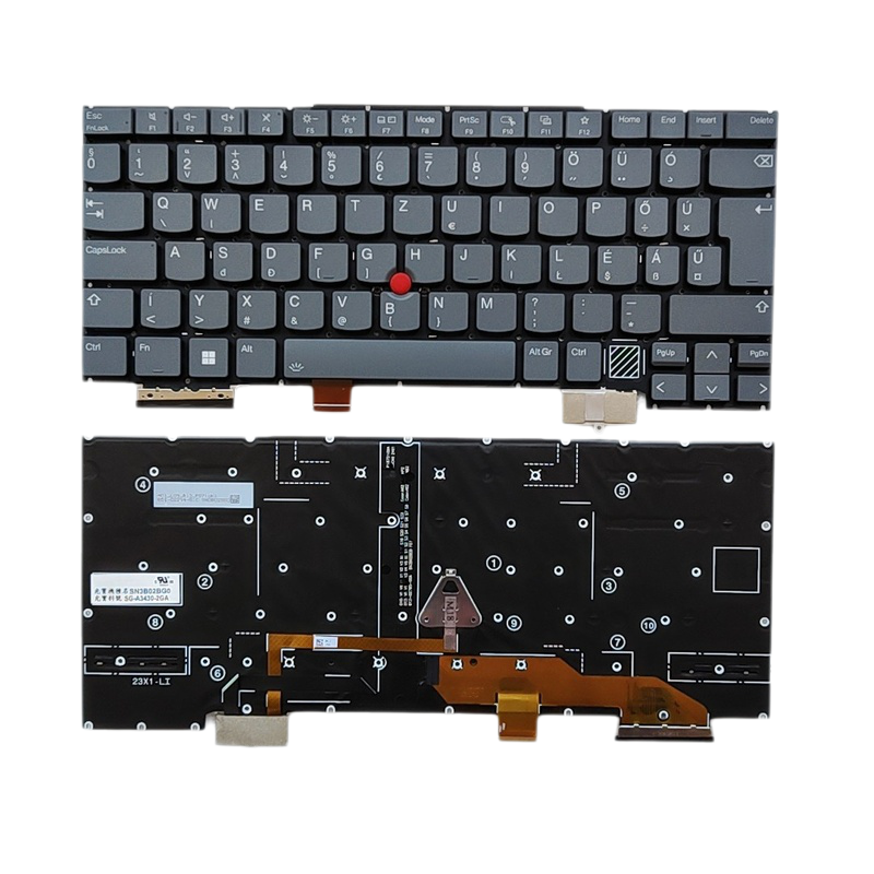 Picture of Original New Hungry Layout For Genuine Lenovo Thinkpad X1 Yoga 2024 Grey Backlight Laptop Keyboard SG-A3430-2GA SN3B02BG0 D741
