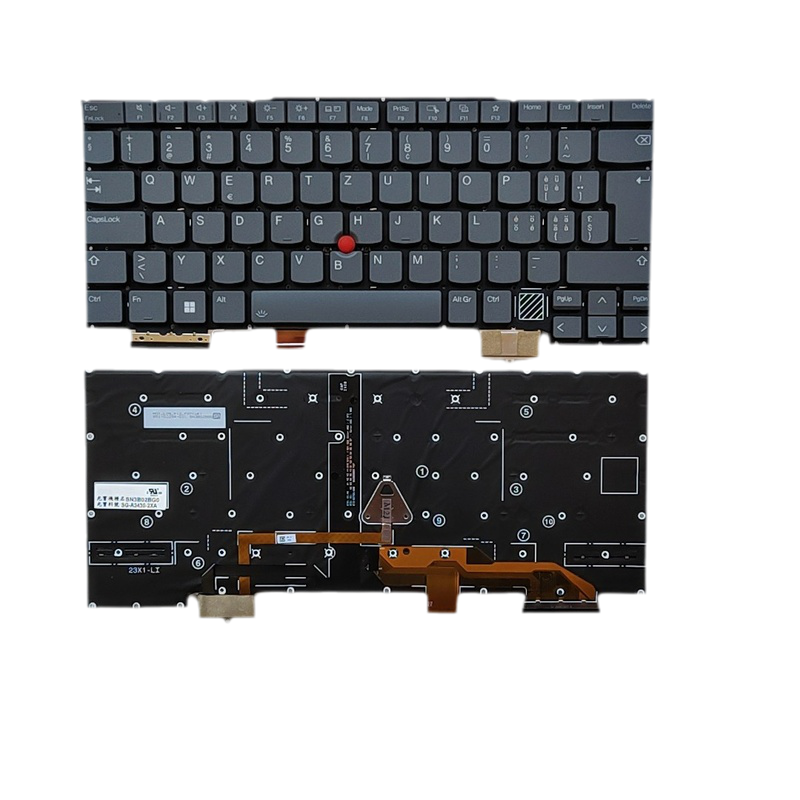 Picture of Original New Swiss Layout For Genuine Lenovo Thinkpad X1 Yoga Gen12 2024 Grey Backlight Laptop Keyboard SG-A3430-2XA SN3B02BG0 D743
