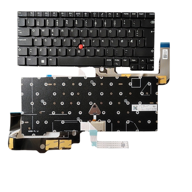 Picture of Original New NR Layout For Genuine Lenovo Thinkpad T14S Gen4 NoBacklight Laptop Keyboard SG-B1440-2NA PK132AS2A18 SN21D68538 D746