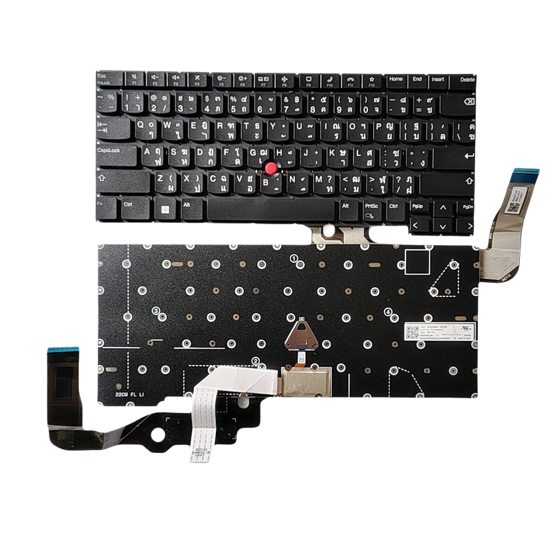 Picture of Original New Thailand Layout For Genuine Lenovo Thinkpad T14S Gen4 NoBacklight Laptop Keyboard SG-B1440-2NA PK132AS2A18 SN21D68538 D746
