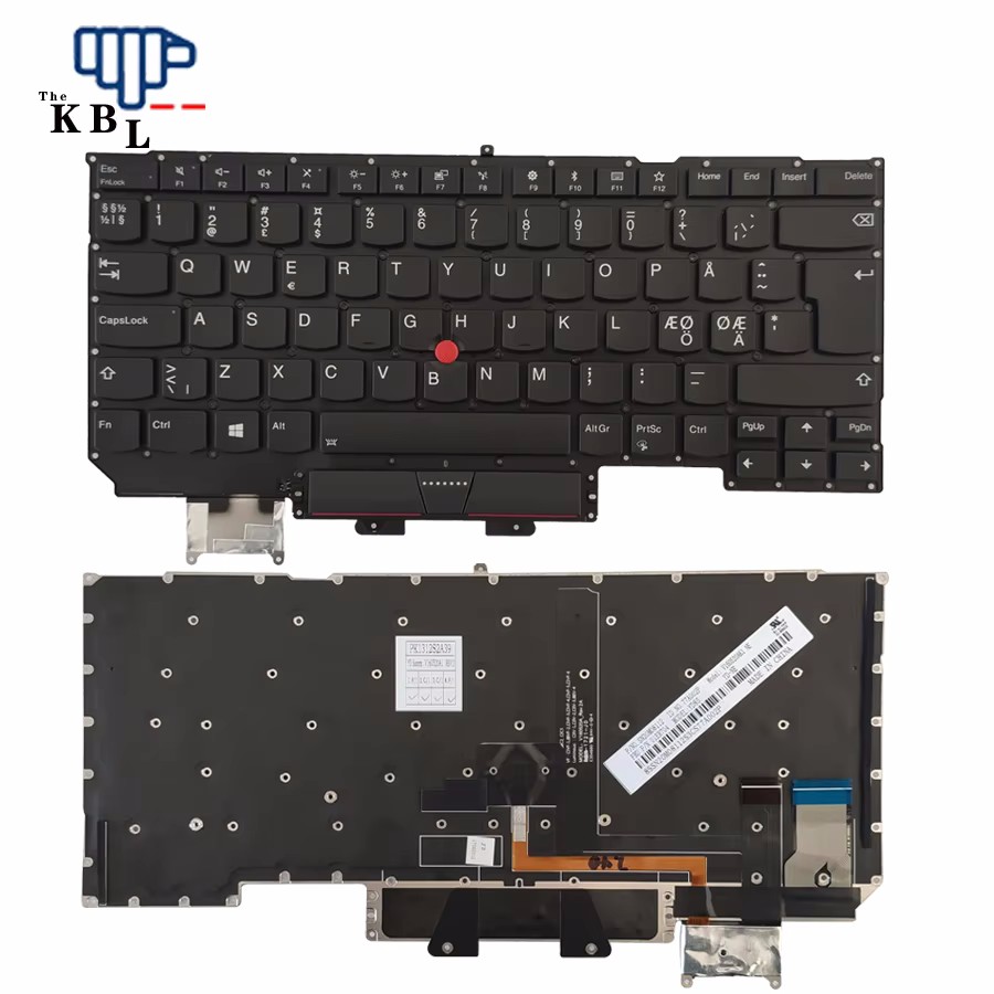 Picture of Original New Northern Europe Language For Thinkpad X1 Carbon 2017 Black Backlight WIth Point Stick Laptop Keyboard V160520AK1NE 3243 4092 4430 8500 16998
