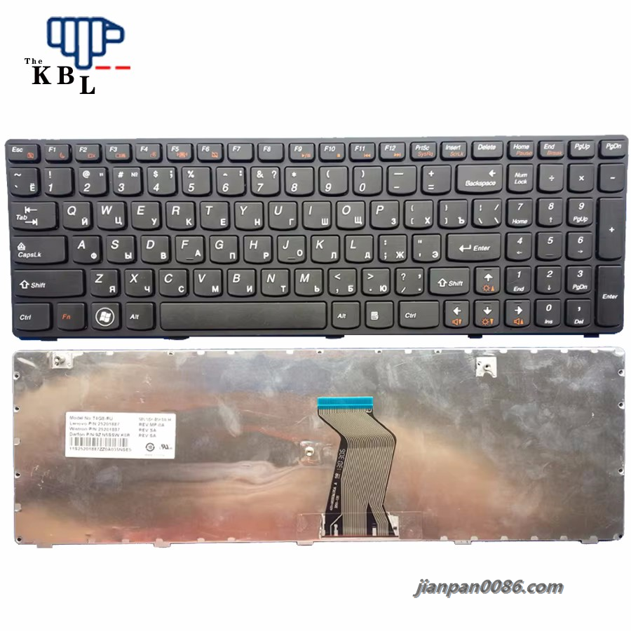 Picture of  Original New for Lenovo IdeaPad G580 G580A G585 G585A RU Keyboard 25201887
