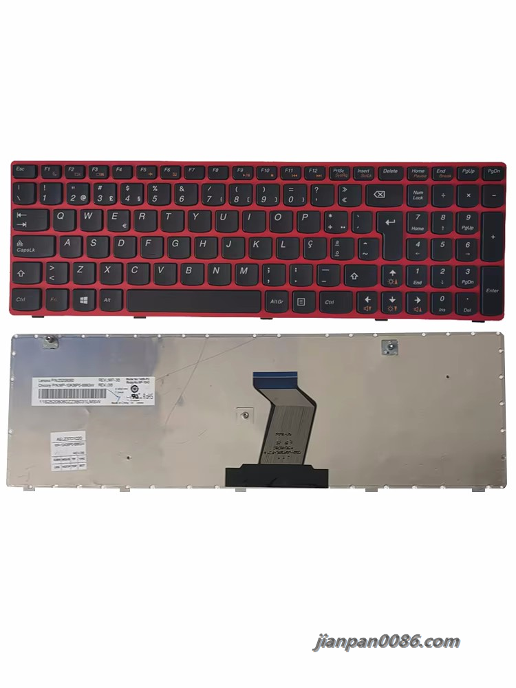 Picture of Original New Portugue Language For Lenovo Ideapad G580 Z580A G585 Z585 G590 N580 N581 N585 0 P585 Red Laptop Keyboard 3P6453
