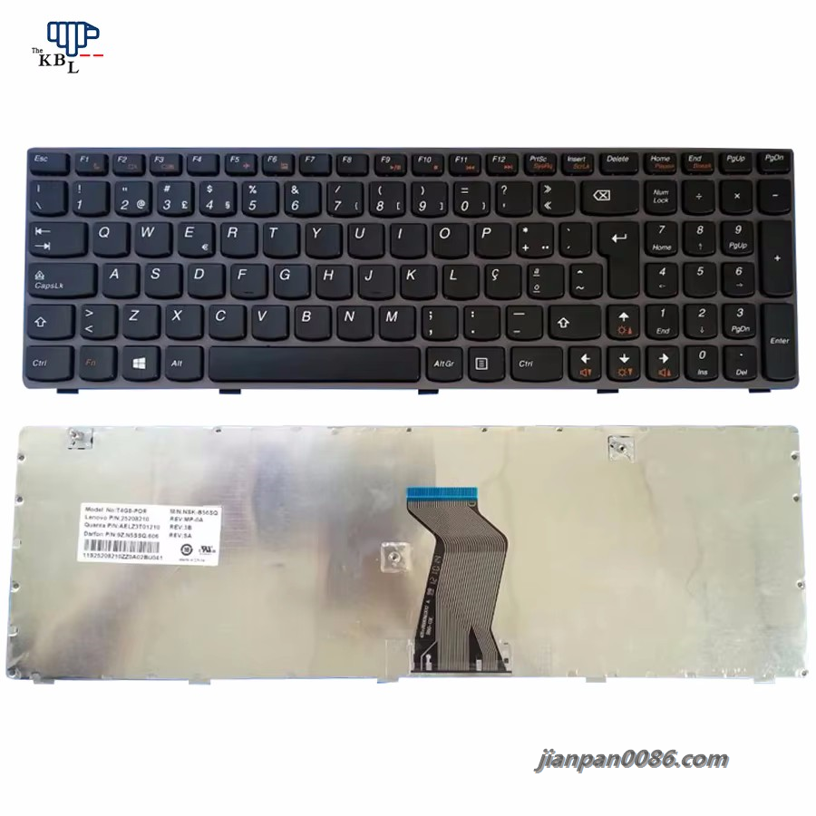 Picture of Oraginal New PT PO Language For Lenovo IdeaPad G580 G580A G585 G585A Laptop Keyboard 25206665