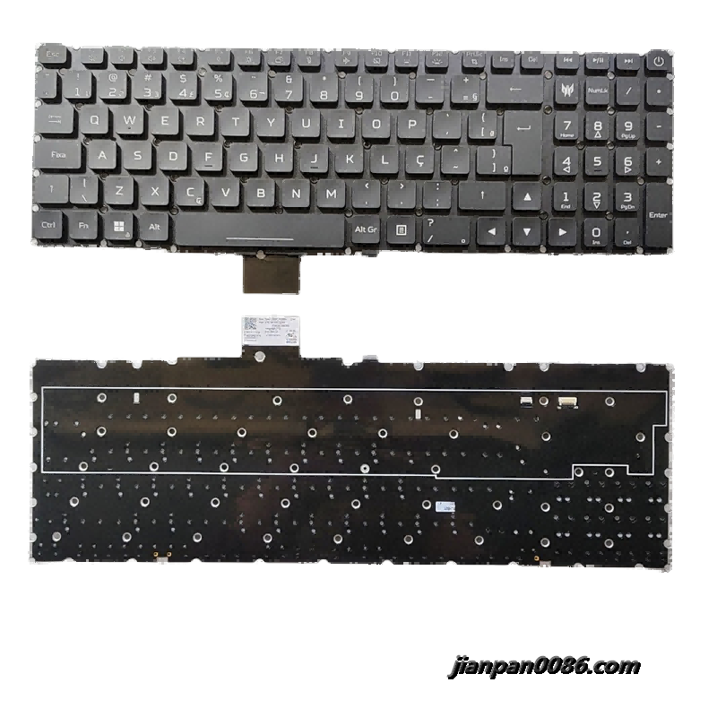 Picture of Original 25768 New Brazil Language For Acer Predator Helios 16 PH16-71 Black Backlight Laptop Keyboard PK137JJ1A29  SNNKI15132M4   D812