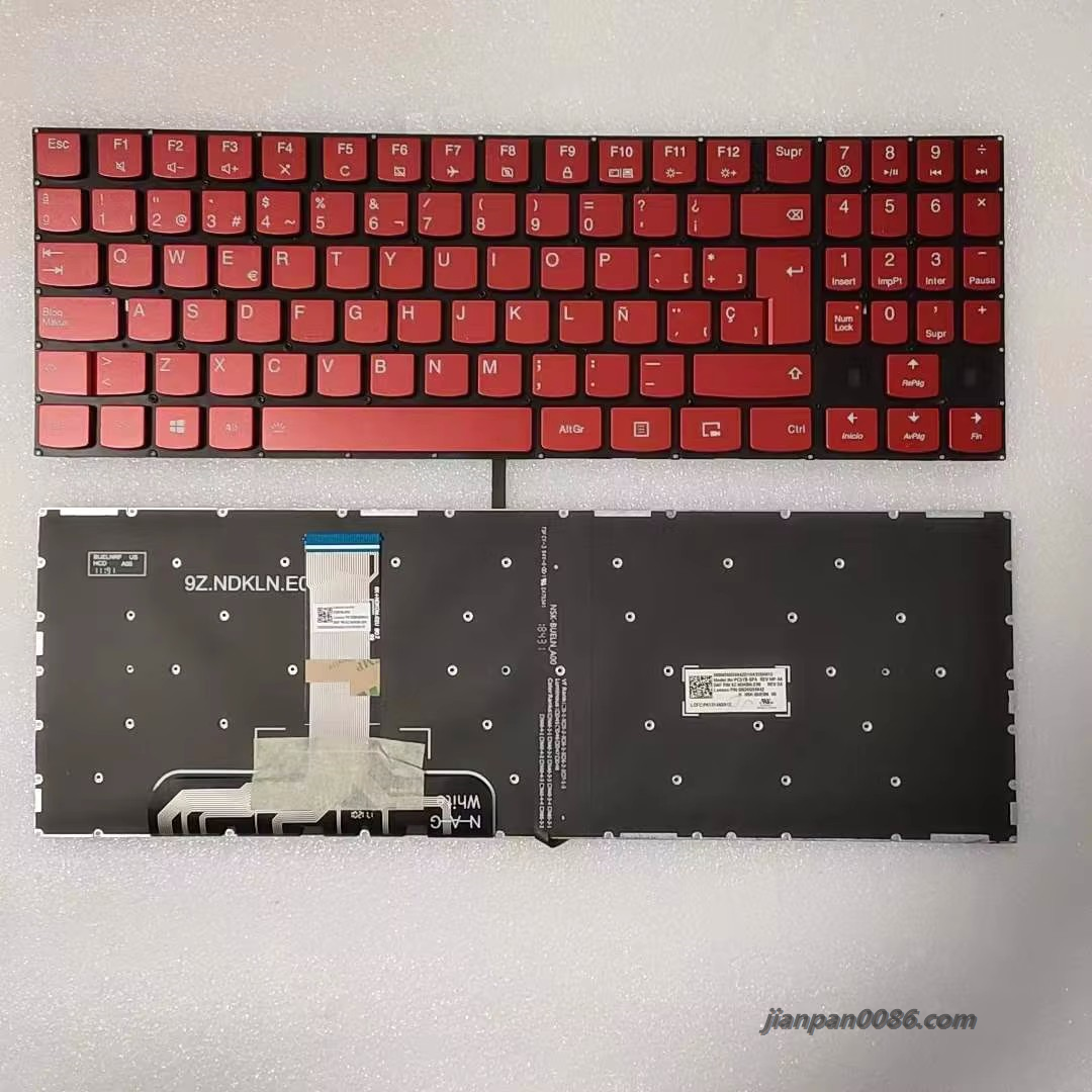 Picture of Oraginal New Spanish Language For Lenovo Legion Y520 Y720 Red Backlit Laptop Keyboard PK1314N2A12 40PTDH8094