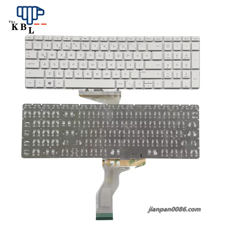 Picture of Original 10580 New Turkey Language For HP Pavilion 15-BS 15-BW 15-CC White Laptop Keyboard PK132045C18 PNV162602FS1 43PE640