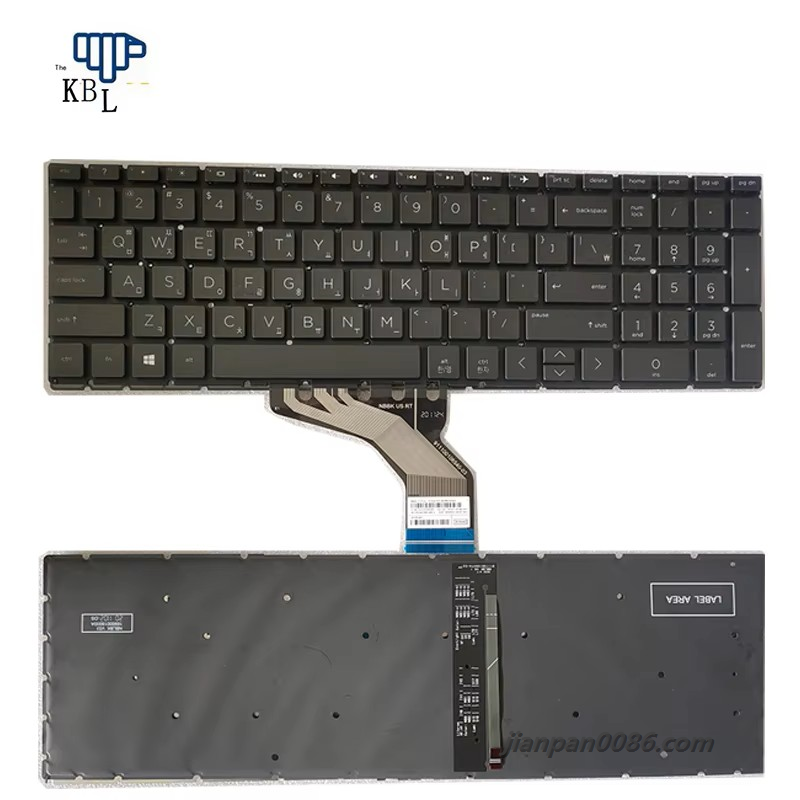Picture of Original 15561 New Korean Language For HP 15-DA 15-DB 15-DX 15-DR 15-CR 15-CS Black Backlit Laptop Keyboard 2B-BBK05I600 120PTDH8463