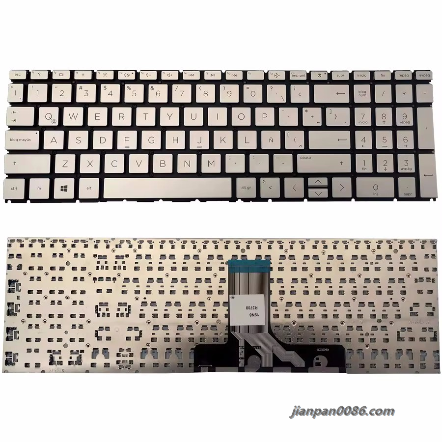 Picture of Original New 12785 Latin Language For HP Pavilion 15-EG 15-EH Silver Laptop Keyboard （19N8R3700） 22PTDH3329