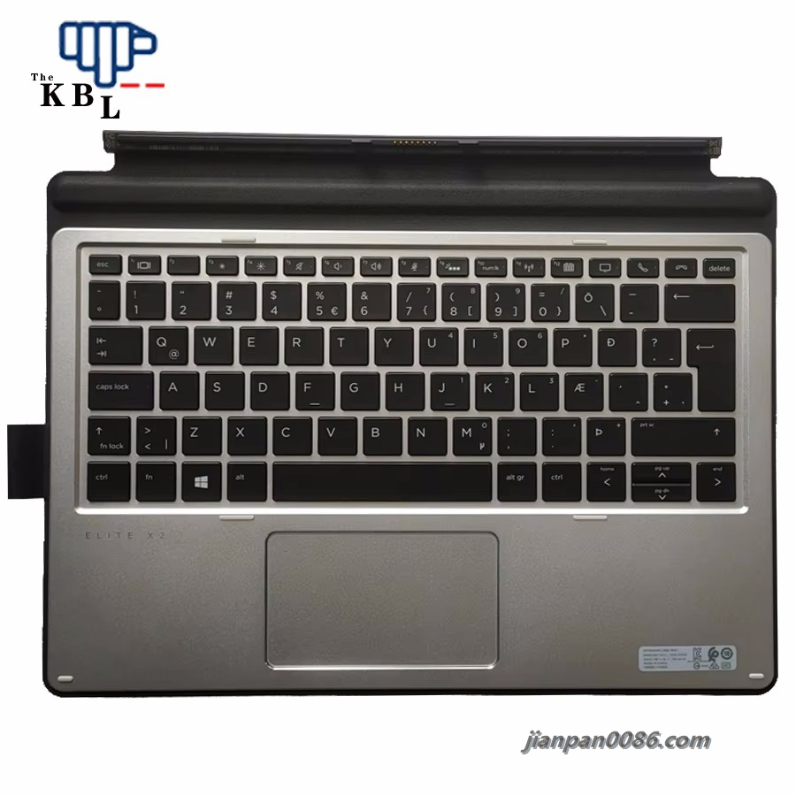 Picture of Original 7256 New Iceland Language For HP Elite X2 1012 G2 Collaboration Tablet Keyboard HSN-D06K 922749-DD1