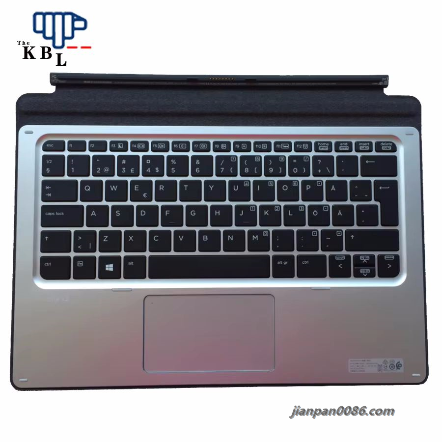 Picture of Original New Sweden Language For HP ELITE X2 1012 G1 Silver Tablet Keyboard HSTNN-D72K S/N:9CT7022282 19P10117