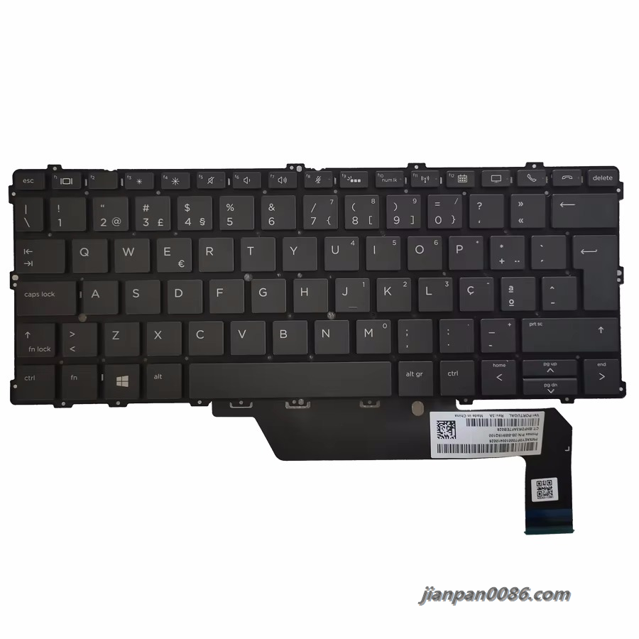 Picture of Original New Poturgal Language For HP FOLIO 1020 G1 1030 G1 Elitebook x360 1030 G2 G3 Laptop Backlight Keyboard 2B-BB915Q100