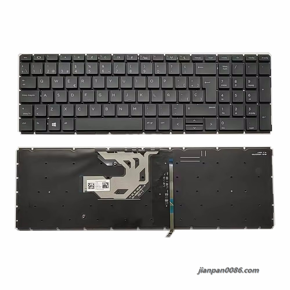 Picture of Oraginal 13804 New Spanish Layout For HP ProBook 450 G6 455 G6 455R G6 Backlit Black Laptop Keyboard Original 2B-BBU10Q100 38P14109TDH5142