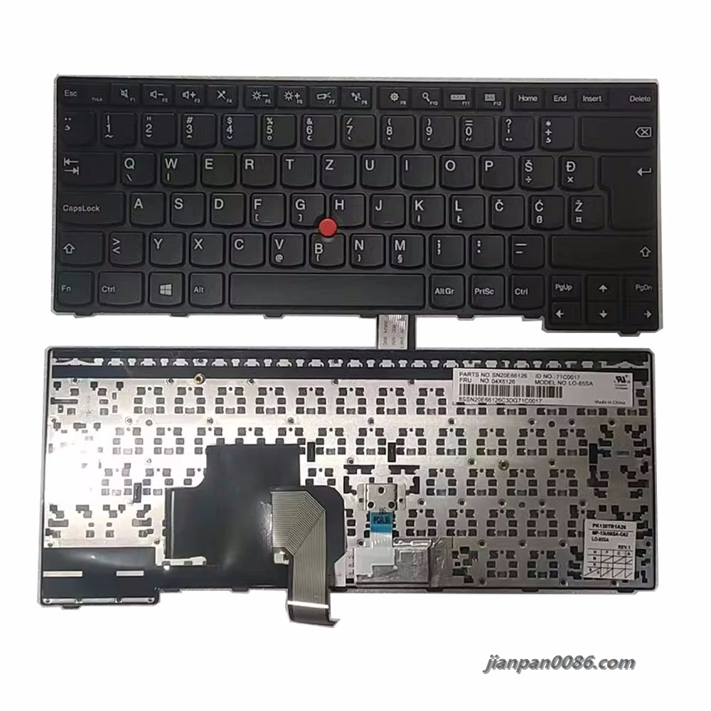 Picture of New SA SL YU Serbia Layout For Lenovo Thinkpad E450 NoBacklight With Point Stick Laptop Keyboard Original 04X6126 20PTDH3727