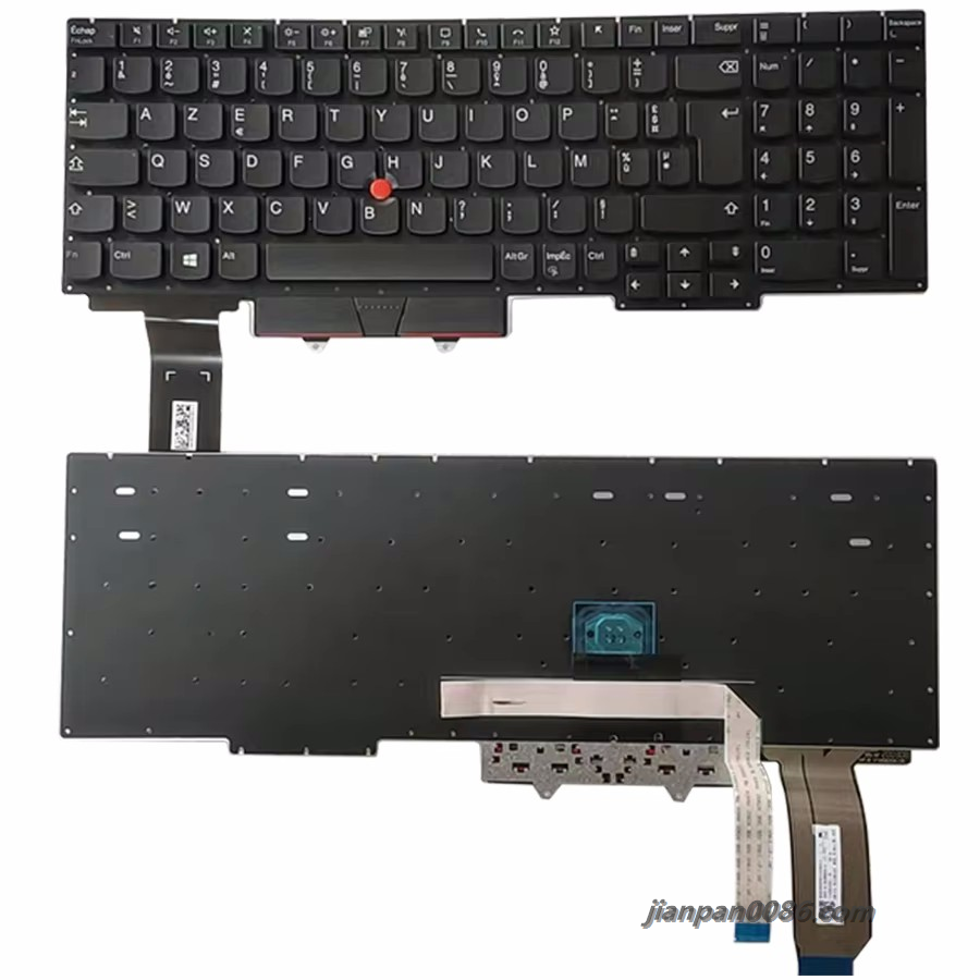 Picture of Original New France Language For Lenovo Thinkpad E15 Gen 2 Gen 1 Black Laptop Keyboard V185820EK1