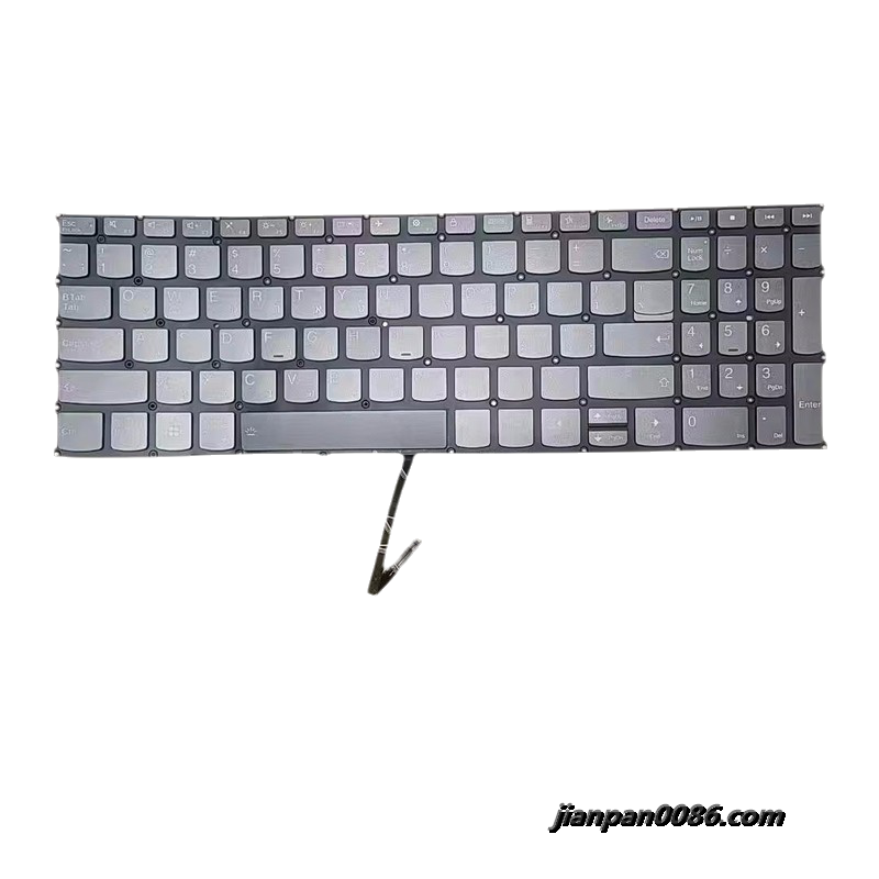 Picture of Original New For Hebrew Language Lenovo Xiaoxin Air-15 Gray Backlit Laptop Keyboard PK131K72B07 SN20W65122 SN43 1PA511 18977