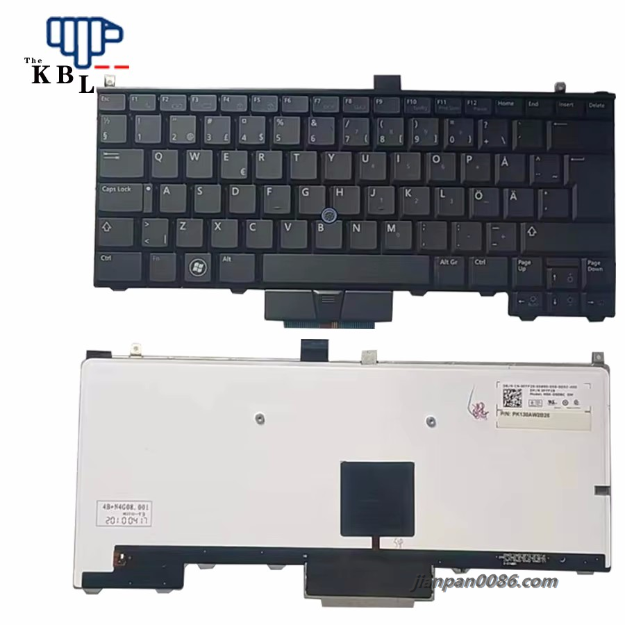 Picture of Original New Sweden Language For Dell E4310 Black Backlight Laptop Keyboard PK130AW2B26 5PTDH3580