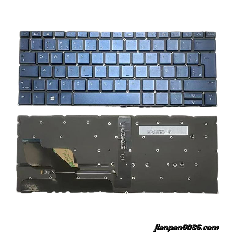 Picture of Original New Brazil Language For HP Elite Dragonfly G2 MAX 13.3 Cyan Backlight Laptop Keyboard SG-99110-40A SN9181BL1 A890
