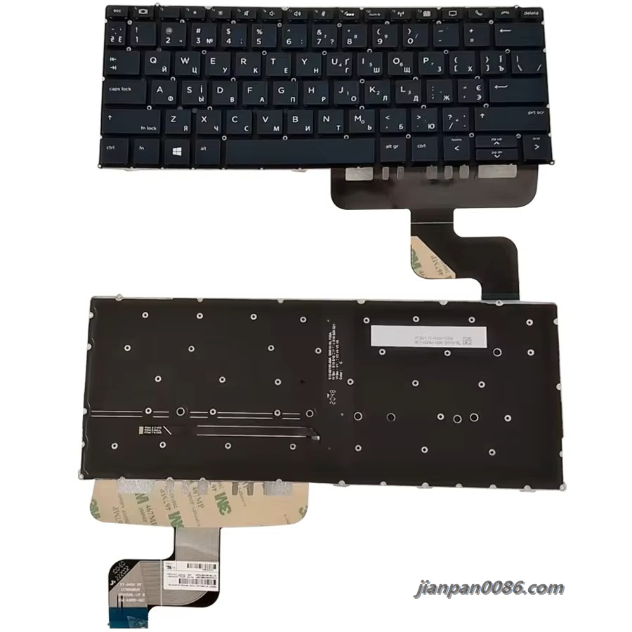 Picture of Original New Russian Language For HP Elite Dragonfly G2 MAX 13.3 Cyan Backlight Laptop Keyboard SN9181BL SG-99100-3RA 160P4239