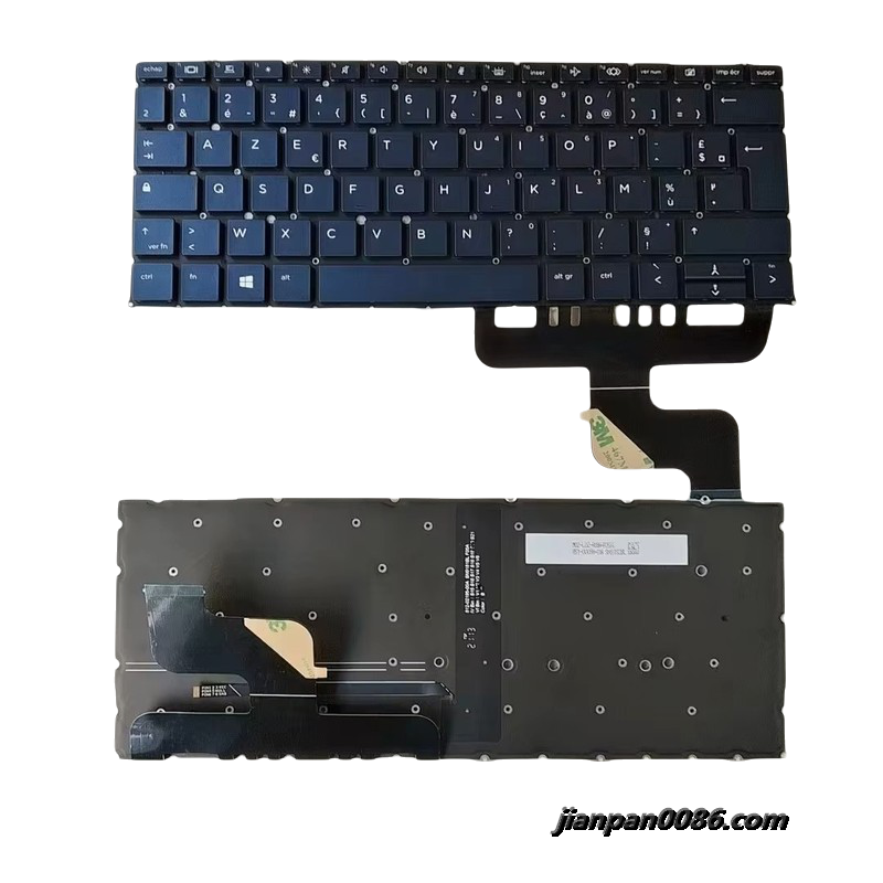 Picture of Original New French Language For HP ELITE Dragonfly G2 MAX 13.3 Blue backlight Laptop Keyboard SN9181BL9 SG-A4810-2FA 40pA517