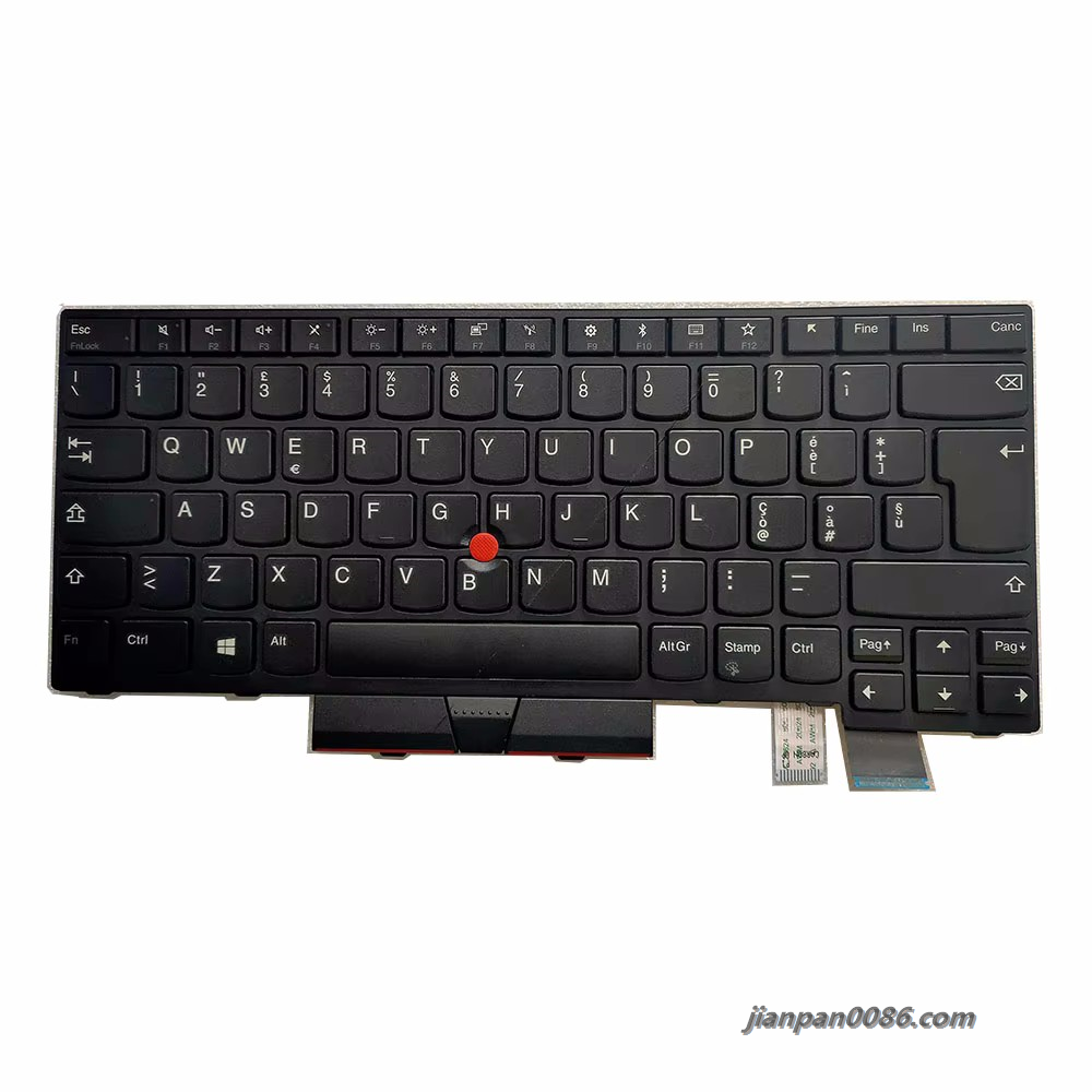 Picture of Original New Italy Layout For Lenovo Thinkpad T470 T480 NoBacklight With Point Stick Laptop Keyboard Original 01AX463 TDH1032 4958L