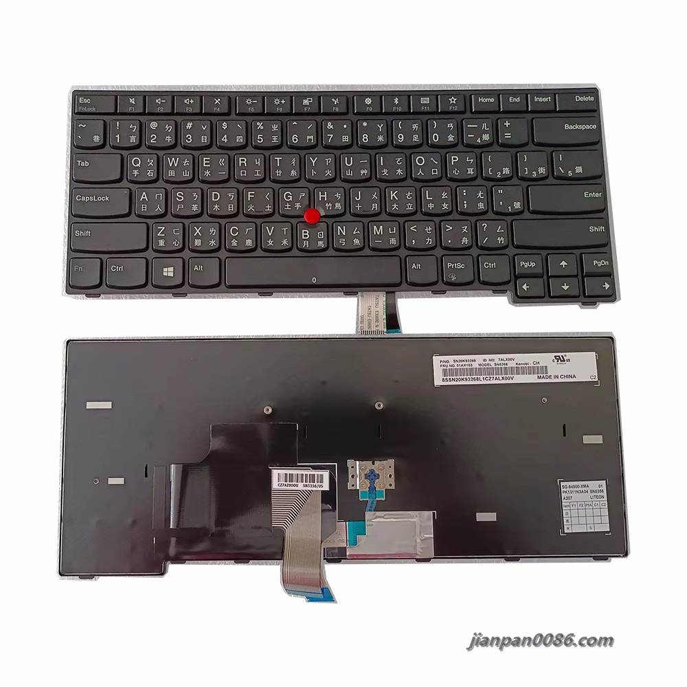 Picture of Original New TW Layout For LenovoThinkpad E470 E470C E475 NoBacklight Laptop Keyboard Original SG-84500-XMA PK1311N3A04 37PTDH2231 With
