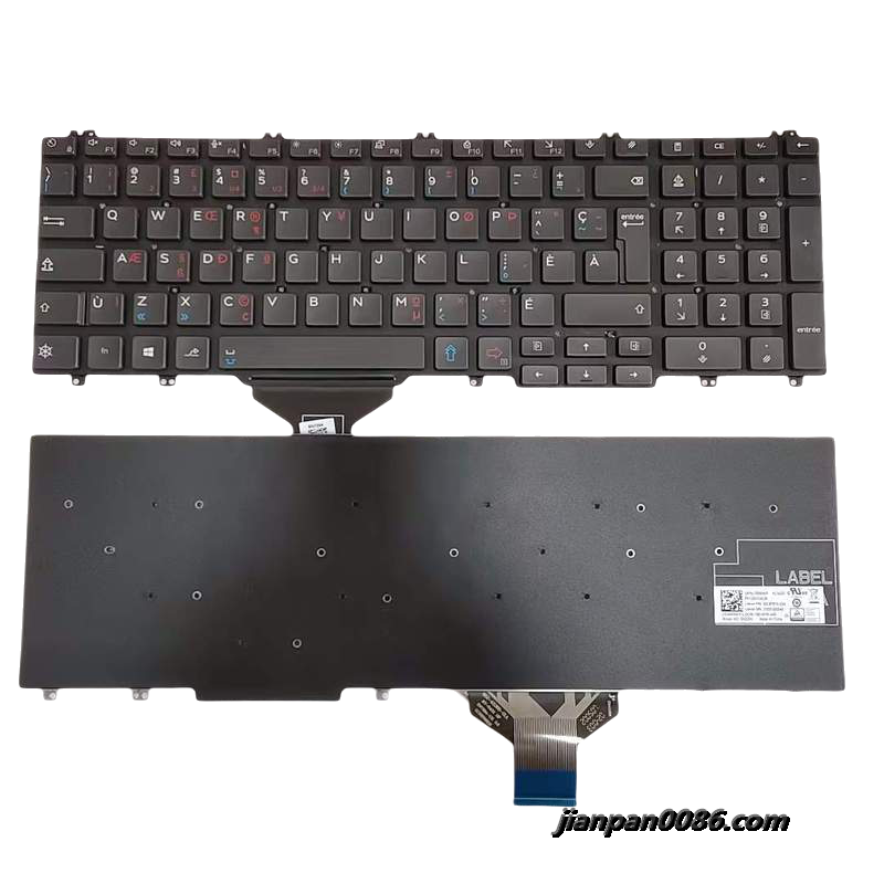 Picture of Original New AF Canada  Layout For Dell Latitude 5500 5501 5510 5511 Original Backlit Laptop Keyboard SG-97710-86A PK132VX3B11 280P14163