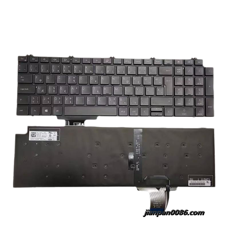 Picture of Original New TUF Turkey Layout For Dell Latitude 7550 5500 5510 5511 Original Backlit Laptop Keyboard SG-A2710-41A TDH6195 50P14172