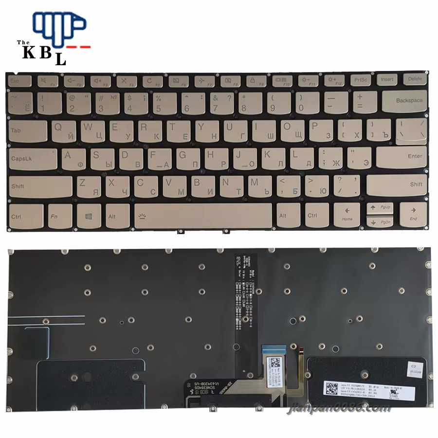 Picture of Original 5939 New for Lenovo Yoga C930 Russia Language Backlit Gold Laptop Keyboard PD4VB-RU  PK1318S3C05 SN20Q88173  V163420CS1-RU