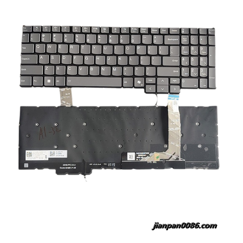 Picture of Original New US Language For Lenvov Thinkbook 16 Gray Laptop Keyboard LCM22H63USJ686A SN21P40239 PK1393J1C00 C424
