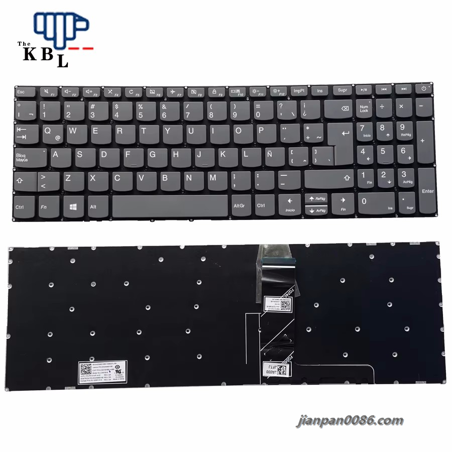 Picture of Original New Latin Language For Lenovo Ideapad 320-15 Grey Laptop Keyboard SN20M63188 PK1329A1A105 4PTDH4635