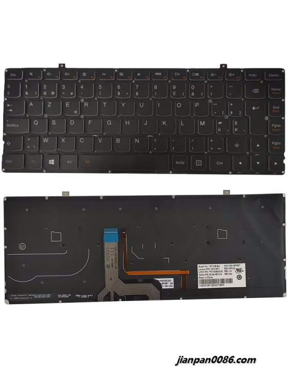 Picture of Original New Belgium Language AZERTY For Lenovo Yoga 2 Pro 13 Black Backlit Laptop Keyboard 25212871 PK130S92A29