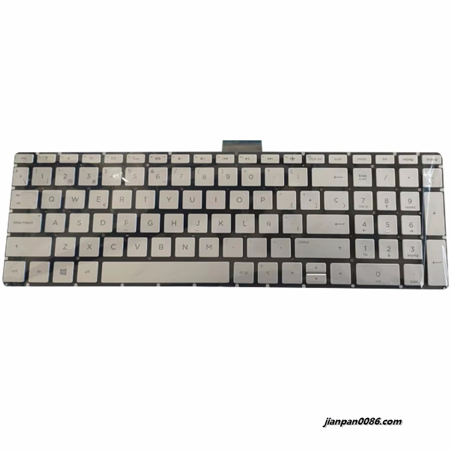 Picture of Original New  SP Spanish Language For HP 15-BS BW CC Laptop Backlit Silve Keyboard 920126-071
