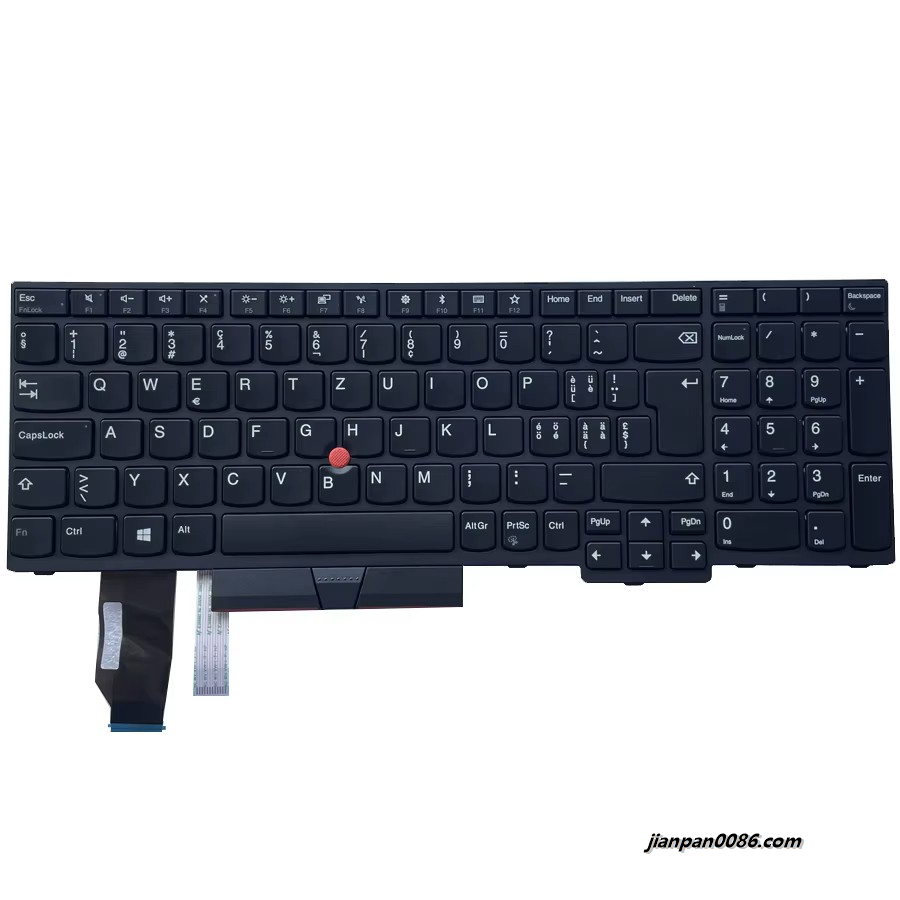 Picture of Original New For Lenovo ThinkPad Swiss Languag E580 E585 E590 E595 T590 P53S L580 L590 P52 P72 P53 P73 Laptop Keyboard SN20P34121 2PE544