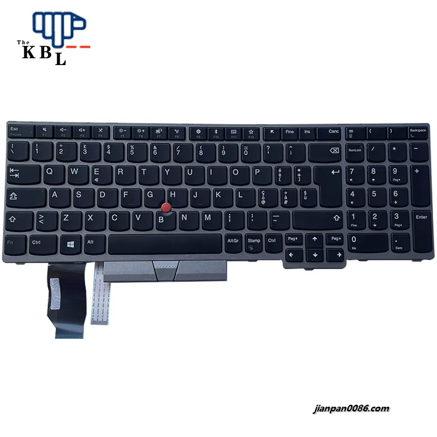 Picture of Original New For Lenovo ThinkPad Italy Language E580 E585 E590 E595 T590 P53S L580 L590 P52 P72 P53 P73 Laptop Keyboard (Silver Frame) SN20P355782  1PE544