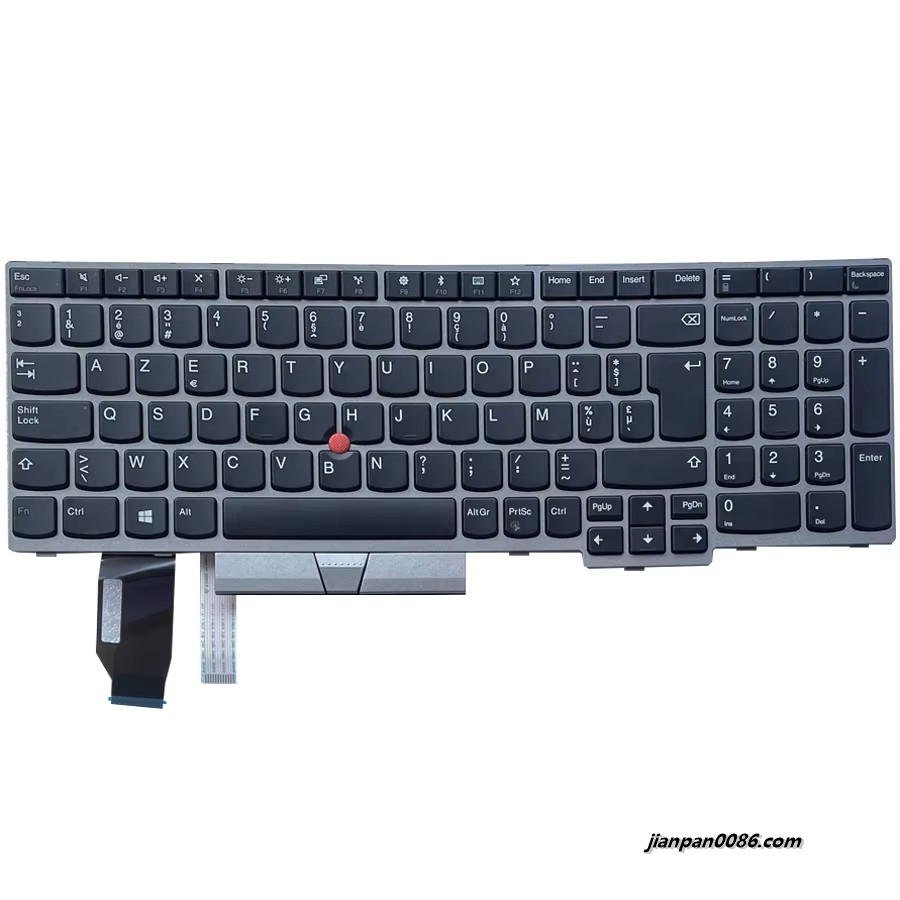 Picture of Original New For Lenovo ThinkPad Belgium Languag E580 E585 E590 E595 T590 P53S L580 L590 P52 P72 P53 P73 Laptop Keyboard (Silver Frame)SN20P35571 4PE544