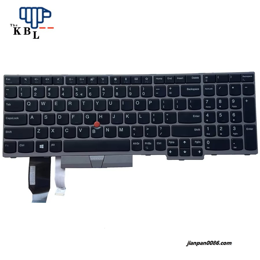 Picture of Original New For Lenovo ThinkPad US Languag E580 E585 E590 E595 T590 P53S L580 L590 P52 P72 P53 P73 Laptop Keyboard (Silver Frame)SN20P35646  4PE544