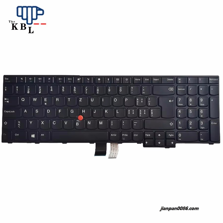 Picture of Original New Swiss SW Language For Lenovo Thinkpad E570 E575 NoBacklit Laptop Keyboard With Point Stick 01AX208 PK1311P3A14