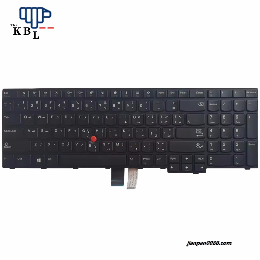Picture of Original New Arabic AR Language For Lenovo Thinkpad E570 E575 NoBacklit Laptop Keyboard With Point Stick 01AX232 PK1311P3A03